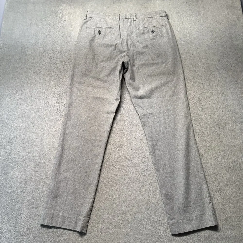 J.Crew Slim Bedford Mens 31X32 Pants Gray Chino Flat Front Casual Office Preppy